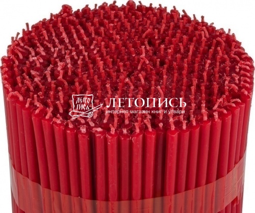 Красные восковые свечи "Калужские" № 80 - 2 кг, 400 шт., станочные фото 2