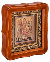 Икона Божией Матери "Всецарица" в фигурной деревянной рамке