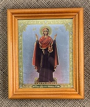 Икона Пресвятая Богородица "Нерушимая стена" (двойное тиснение, 160х140 мм, арт. 17281)