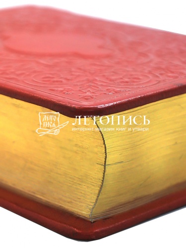 Святое Евангелие на церковнославянском языке, с зачалами. Кожаный переплет с тиснением, золотой обрез фото 7