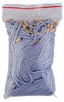 Гайтан люрекс на закрутке (цвет серебро-сиреневый, 1,5 мм., 45 см., 50 шт)