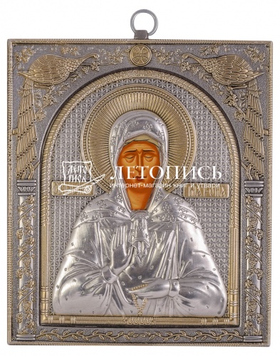 Икона "Святая Блаженная Матрона Московская" (в окладе, серебрение)