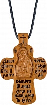 Крест нательный деревянный из груши с гайтаном (арт. 13536)