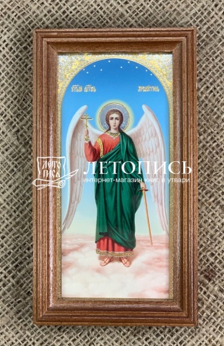 Икона святой Ангел Хранитель (двойное тиснение, 155х85 мм, арт. 17167)