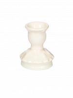 Подсвечник церковный керамический Ландыш белый, подсвечник для свечи религиозный, d - 10 мм под свечу