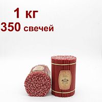 Свечи восковые Медово - янтарные красные №140, 1 кг (церковные, содержание пчелиного воска не менее 50%)