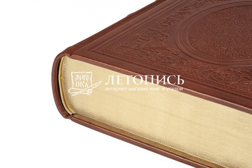 Библия в кожаном переплете с металлическими замками, золотой обрез, закладка (арт. 08607) фото 3