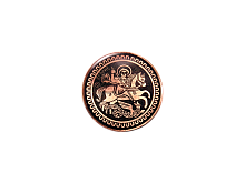 Магнит православный «Георгий Победоносец - повергающий змея» из меди