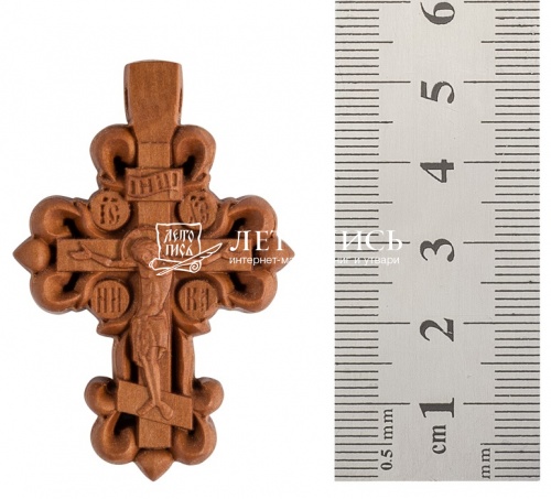 Крест "Терновый" нательный из дерева (груша) (арт. 10015) фото 2