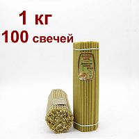 Свечи восковые Душистая Поляна № 40, 1 кг (церковные, содержание пчелиного воска не менее 80%)