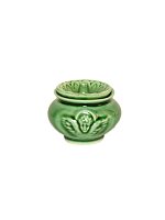 Лампада настольная керамическая "Херувим" зеленая, размер - 6 см х 4,5 см