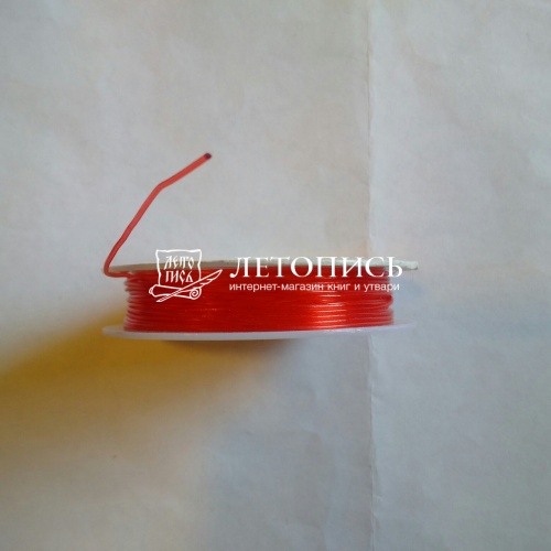 Резинка для браслетов, красный, катушка 5 м (арт. 14208) фото 2