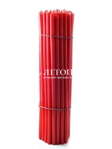Красные восковые свечи "Калужские" № 20 - 1 кг, 54 шт., станочные фото 3
