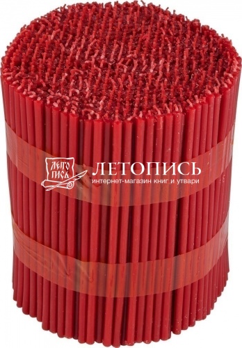 Красные восковые свечи "Калужские" № 100 - 2 кг, 500 шт., станочные фото 2