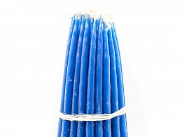 Свечи восковые конусные, маканые, синие № 30, 50 шт, 21 см, диаметр 8 мм, с медовым ароматом