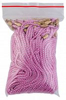 Гайтан люрекс на закрутке (цвет серебро-розовый, 1,5 мм., 60 см., 50 шт)