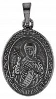 Икона нательная с гайтаном: мельхиор, серебро "Святая Великомученица Марина (Маргарита) Антиохийская "