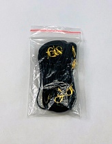 Гайтан хлопчатобумажный на карабине (черный, 1 мм., 60 см., 10 шт) 