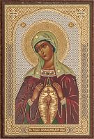 Икона Божией Матери "Помощница в Родах" (оргалит, 90х60 мм)