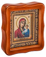 Икона Божией Матери "Казанская" в фигурной деревянной рамке