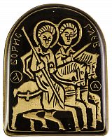 Магнит православный «Борис и Глеб» из латуни