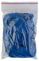 Гайтан хлопчатобумажный на карабине (цвет голубой, 1 мм., 45 см., 50 шт)