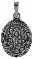 Икона нательная с гайтаном: мельхиор, серебро "Святая Преподобномученица Великая Княгиня Елизавета" 