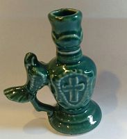 Подсвечник керамический "Кувшин", зеленый (арт. 14594)