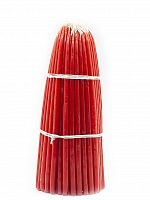 Свечи восковые конусные, маканые, красные № 20, 100 шт, 17 см, диаметр 8 мм, с медовым ароматом