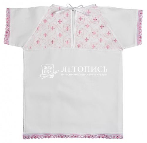 Крестильный набор для девочки от 2 до 3 лет, рубашка и косынка