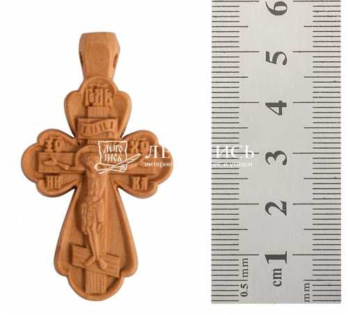 Крест нательный из дерева (груша) с распятием (арт. 10009) фото 2