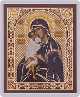 Икона Божией Матери "Взыскание Погибших" (ламинированная с золотым тиснением, 80х60 мм)