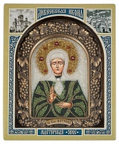 Икона "святая блаженная Матрона Московская" (Дивеевская икона из бисера)