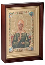 Киот с иконой святая блаженная Матрона Московская