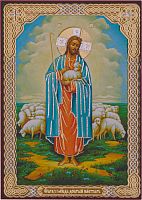 Икона "Пастырь Добрый" (оргалит, 90х60 мм)