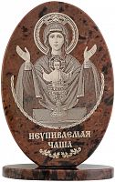 Икона Божией Матери "Неупиваемая Чаша" из обсидиана