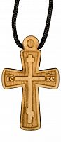 Крест нательный деревянный из самшита с гайтаном (арт. 10260)