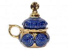 Кадильница керамическая синяя с золотом (Арт. 18628)