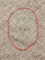 Гайтан хлопчатобумажный на карабине для детей (цвет красный, 1 мм., 45 см., 10 шт) 