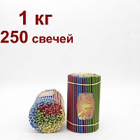 Свечи восковые Медово - янтарные разноцветные №100, 1 кг (церковные, содержание пчелиного воска не менее 50%)