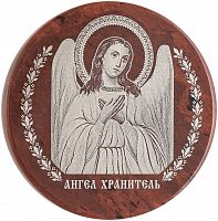 Икона автомобильная "Ангел Хранитель" из обсидиана