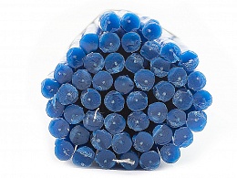 Свечи восковые конусные, маканые, синие № 30, 50 шт, 21 см, диаметр 8 мм, с медовым ароматом