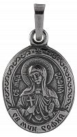 Икона нательная с гайтаном: мельхиор, серебро "Святая Мученица София Римская"