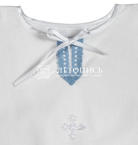 Крестильный набор для мальчика до 1 года, рубашка и чепчик фото 3