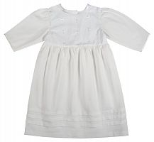 Крестильный набор для девочки от 1 года до 3 лет, платье,чепчик с белой вышивкой (арт. 15639)