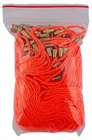 Гайтан шелковый на закрутке витой (цвет оранжевый, 1 мм., 60 см., 50 шт)
