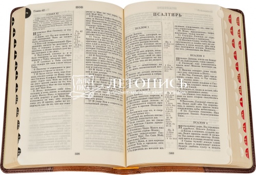 Библия в переплете из искуственной кожи, синодальный перевод, золотой обрез (арт.09527)  фото 2
