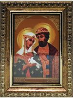 Икона Петр и Феврония, святые благоверные (арт. 17100)