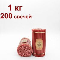 Свечи восковые Медово - янтарные красные № 80, 1 кг (церковные, содержание пчелиного воска не менее 50%)