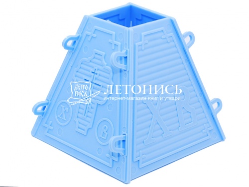 Пасочница разборная, форма из пищевой пластмассы. Формочка для кулича из творога. Цвет синий (арт. 19083)